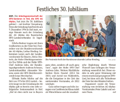 SPD AG 60plus Hof Jubiläum: Bericht der Frankenpost vom 11. Februar 2026